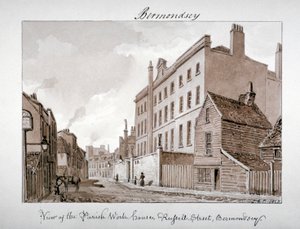 Parish Work House, Tanner Street, Bermondsey, Londres, 1828. de John Chessell Buckler