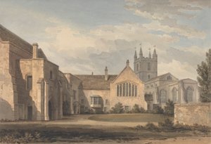 Vista Sudeste da Igreja e Palácio em Croydon, Surrey