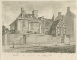 Tean Hall: desenho sépia de John Chessell Buckler