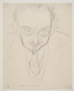 O geógrafo, professor G. Hatt. Imagem do busto no rosto.