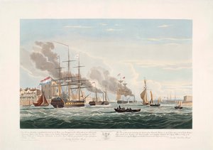 Navios mercantes holandeses saindo de Portsmouth, 2 de junho de John Christian (after) Schetky