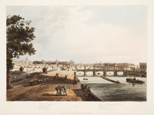 Praça e Ponte do Concorde; The Garde Meuble; The Thuilleries; The Bridge Reunion, ilustração de 