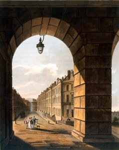 Cena de rua, banho (aquatint) de John Claude Nattes
