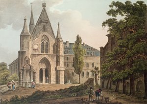 O Colégio de Navarra em Paris, gravado por I. Hill, 1809 (aquatint)