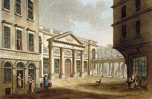 A sala de bomba, de &39;banho ilustrado por uma série de pontos de vista&39;, gravada por John Hill (1770-1850) pub. por William Miller, 1804 (aquatinta) de John Claude Nattes