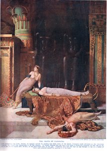A Morte de Cleópatra, ilustração de &39;Hutchinson&39;s History of the Nations&39;, c.1910 de John Collier