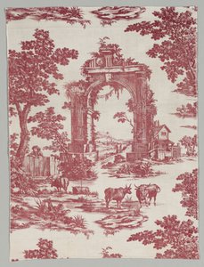 Algodão estampado em placa de cobre, 1765. de John Collins