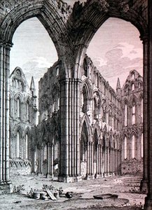 Whitby Abbey, Yorkshire, ilustração de 