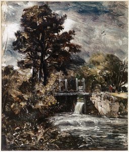 Uma Eclusa, talvez sobre o Stour (óleo sobre tela de John Constable