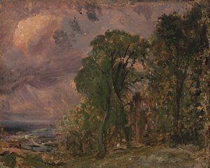 Uma vista em Hampstead com tempo tempestuoso de John Constable