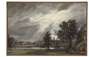 Uma vista de Salisbury (óleo sobre papel colocado na tela) de John Constable