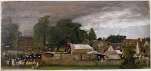 Uma feira de aldeia, provavelmente em East Bergholt (óleo sobre tela de John Constable