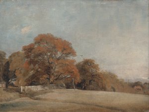 Uma paisagem outonal em East Bergholt de John Constable