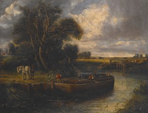 Barcaça no Canal de John Constable
