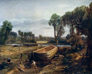 Edifício de barco perto de Flatford Mill, 1815, 1912. de John Constable