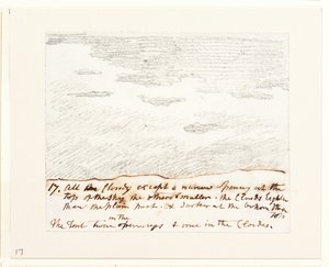 Estudo de nuvens (segundo "Engravings of Skies" de Alexander Cozens), c.1822-23 (grafite sobre papel) de John Constable