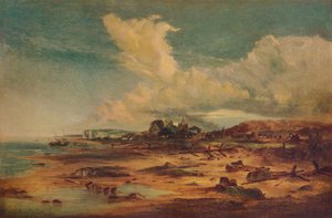 Cena da costa com igreja, c1824 de John Constable