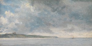 Cena costeira com falésias de John Constable