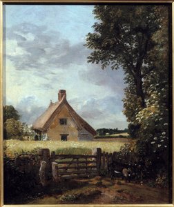 Casa de campo em um campo de trigo. Pintura de John Constable (1776-1837) de John Constable