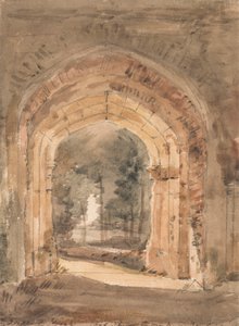 Igreja de Bergholt Oriental, Olhando para o Arco Sul da Torre Arruinada de John Constable