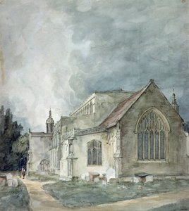 Igreja de East Bergholt, c.1805-11 (aquarela) de John Constable