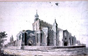 Igreja de East Bergholt: o exterior do sudoeste (desenho) de John Constable