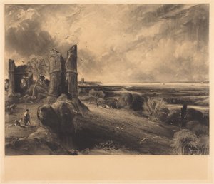 Castelo de Hadleigh (placa grande) de John Constable