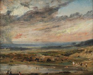 Hampstead Heath, com Lago e Padres de John Constable