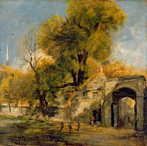 Harnham Gate, Salisbury, c.1820-21 (óleo sobre tela) de John Constable