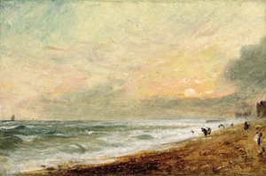 Hove Beach, c.1824 (óleo sobre papel no painel)