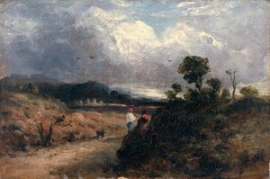 Cena de estrada (óleo sobre tela) de John Constable