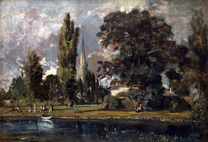 Catedral de Salisbury e Leadenhall a partir do rio Avon de John Constable