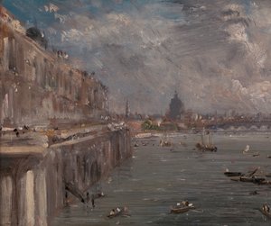Somerset House Terrace da Ponte Waterloo, ca. 1819. de John Constable