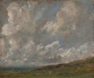 Estudo das nuvens sobre uma paisagem, c.1821-22 de John Constable