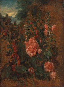 Estudo das malvas-rosa de John Constable