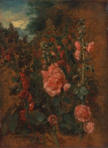 Estudo de Hollyhocks, ca. 1826. de John Constable