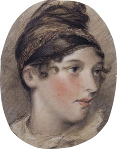 Estudo da cabeça de uma dama de perfil, 1808 de John Constable