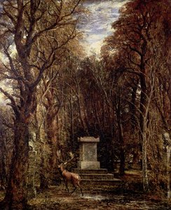 O cenotáfio da memória de Reynold, Coleorton, c.1833 de John Constable