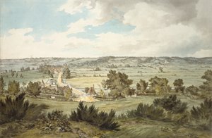 Valley of the Stour com Stratford St Mary visto de perto de Dedham, c1800 de John Constable