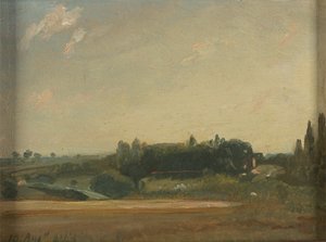 Vista Rumo à Reitoria, Bergholt Oriental de John Constable