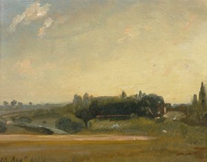 Vista para a Reitoria, East Bergholt, 1813. de John Constable