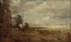 Ponte de Waterloo, vista da Whitehall Stairs, c.1829 de John Constable