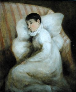 Menina descansando sobre um Sofá (óleo sobre tela) de John Constable
