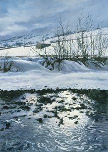 Barn Below Combescar, 1996 (guache)