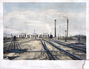 Camden Town Engine House, 1838 de John Cooke Bourne