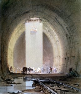 Construção do túnel Kilsby na London & Birmingham Railway, 8 de julho de 1839