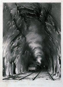 Interior do Túnel de Caixa, 1846 de John Cooke Bourne
