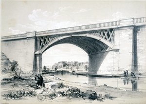 Nash Mill Bridge, perto de Kings Langley, Hertfordshire, 1839 de John Cooke Bourne