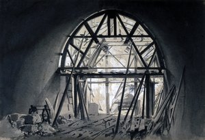 North Church Tunnel, 17 de junho de 1837 (caneta e tinta e papel) de John Cooke Bourne