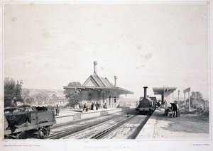 Estação Pangbourne, 1846 de John Cooke Bourne
